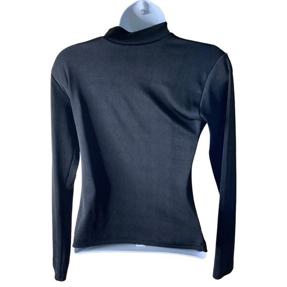 YOU Sport Collection Vintage Shirt Womens L Fitted Mock Long Sleeve Minimalist - Picture 3 of 7